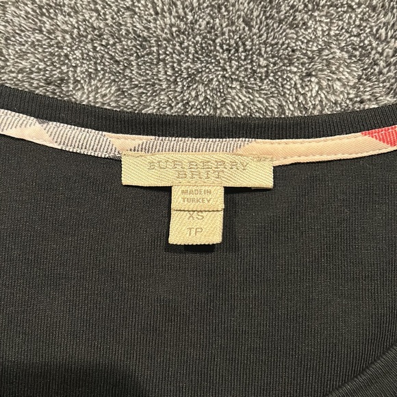 Burberry Britt Black 3/4 Sleeve Shirt Women’s Size XS - Picture 2 of 9